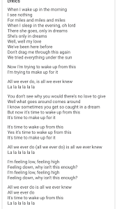 All We Ever Knew The Head And The Heart Lyrics Songs Song Lyrics