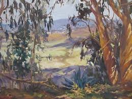 We print on a heavyweight, textured fine art paper and leave a thin white border to surround the image. Allayn Stevens Original Oil Painting Listed California Eucalyptus Landscape Nr 465614526