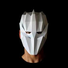 Geometric Mask Full Face Mask You Can Make With This Etsy Full Face Mask Paper Mask Geometric