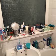 It is the one one aspect of a bathroom which is easily overlooked is the window sill. Bespoke Mirror Designs Su Twitter This Bathroom Was Cluttered And Looking Old We Ve Injected Some Sparkle Into It With A Mirror Mosaic Windowsill And Added Some Gorgeous Storage Baskets Bringing It From
