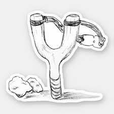 Sling Shot And Rocks Sketch Sticker Zazzle Com In 2021 Slingshot Design Your Own Stickers Ink Sketch