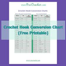 oui crochet crochet hook conversion chart free printable