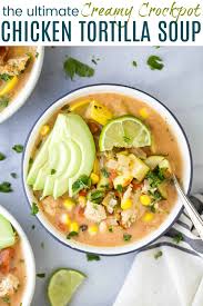 Kick boring dinners to the curb and buckle your seat belts for some crave worthy slow cooker taco soup! Creamy Crock Pot Chicken Tortilla Soup Crock Pot Soup Recipe