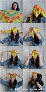 Cute Headscarf Style Very Cute Great For Windy Days Or How To Tie A Turban Scarf Hairstyles Tie A Turban