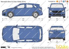 Mercedes Benz B Class W246 Vector Drawing