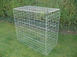 Fully assembled gabion fencing height 1850mm to the top of the mesh panels and posts 1800mm wide post centre to post centre. Large Gabion Basket Galfan Weld Mesh Cage 1m X 1m X 0 55m