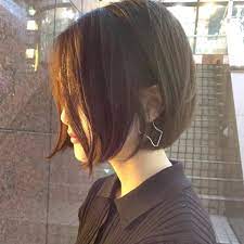 前下りショートボブのヘアカタログ集 ショートボブは前下りで大人っぽく folk ショートボブ ショートボブのヘア ボブ