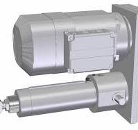 Assembly with parallel motor and trunnion mounting