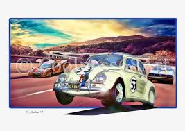 Herbie Goes to Monte Carlo 3D Style Original Art Print - Etsy Israel