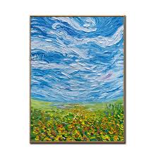 Check spelling or type a new query. Blue Sky Colorful Flower Fields Abstract Oil Painting Modern Wall Art Living Room Picture Home Decoration Painting No Framed Painting Calligraphy Aliexpress