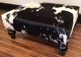 Black And White Ottoman Stool Cowhide Ottoman Handcrafted Handmade Black White Etsy Cowhide Ottoman Footstool Coffee Table Cowhide