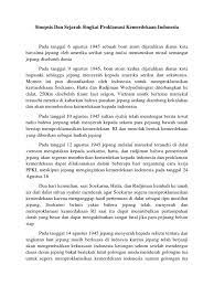 Sehingga membentuk sebuah struktur tari. Sinopsis Dan Sejarah Singkat Proklamasi Kemerdekaan Indonesia