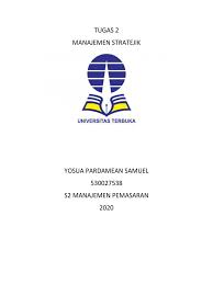 We did not find results for: Tugas 2 Tutorial Online Manajemen Strategik Yosua Pardamean Samuel 530027538