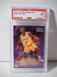 Kobe bryant rookie card value, checklist, and investment advice. 1997 Skybox Kobe Bryant Psa Mint 9 Basketball Card 23 Nba Losangeleslakers Basketball Cards Kobe Bryant Old Baseball Cards