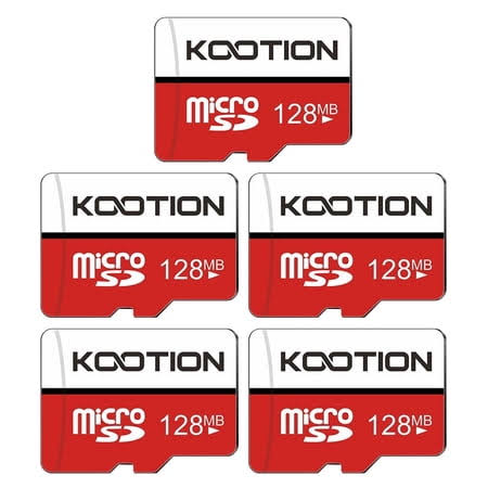 5 Pack Kootion 128mb Micro SD Card TF Card SD Card Class 4 Memory Card