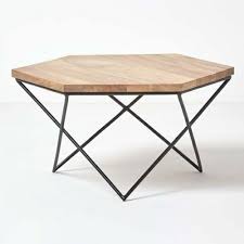 By home decorators collection (13) goa 36 in. Solid Elements Natural Hexagon Wooden Coffee Table Size 3 Feet Id 22652951391