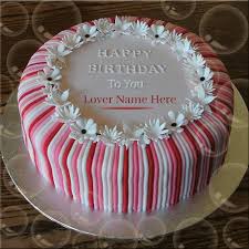 Happy Birthday Cake With Name Edit For Brother Write Name On Flower Wedding Birthday Cake For Lover Happy Birthday Two Layered Elegant C Happy Birthday Cakes Birthday Wishes Cake Happy Birthday Wishes Cake
