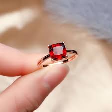 Handmade Ring Natural Garnet Ring Sterling Silver Ring Solitaire Stacking Ring January Birthstone Ring Ring For Women Free Shipping In 2021 Garnet Rings Raw Stone Ring Red Gemstone Ring