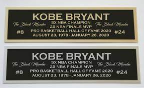 Kobe Bryant Lakers nameplate for signed autographed basketball photo jersey  | eBay