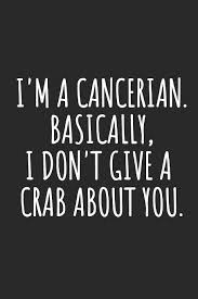 You may discover that what you thought was written in stone and an absolute truth is an illusion, maybe a mass illusion. I M A Cancerian Basically I Don T Give A Crab About You Cancer Zodiac Sign Notebook Zodiac Maniac 9781075534669 Amazon Com Books