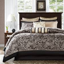 Check spelling or type a new query. Amazon Com Madison Park Aubrey Queen Size Bed Comforter Set Bed In A Bag Black Champagne Paisley Jacquard 12 Pieces Bedding Sets Ultra Soft Microfiber Bedroom Comforters Home Kitchen