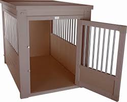 New Age Pet Ecoflex Crate End Table Russet X Large Chewy Com Furniture Style Dog Crate Crate End Tables Dog Crate End Table