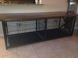 Big Dog Double Cage Furniture Idea Dog Crate Furniture Dog Kennel Furniture Dog Kennel Cover