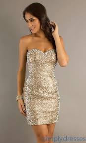 Short Gold Dress Glitter Dress Short Strapless Sequin Dress Evening Dresses Long