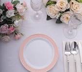10 Round 7 in Disposable Salad Plastic PLATES Spiral Trim Party Home  Decorations