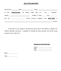 Just pick your best accomplishments. Self Declaration Format