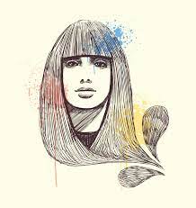 Woman Face Vector Illustration 2 Free Vector Cdr Download 3axis Co Vector Illustration Vector Art Woman Face