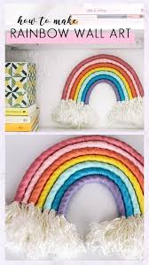 How To Make A Rainbow Wall Hanging Rainbow Wall Art Rainbow Diy Rainbow Wall