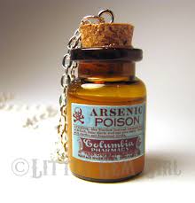 Arsenic Poison Large Glass Bottle Cork Necklace Old Vintage Antique Potion Vial Charm Amber Shimmer Large Glass Bottle Bottle Corks Bottle Necklace