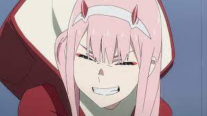 Perfect screen background display for desktop, iphone, pc, laptop, computer, android phone, smartphone, imac, macbook, tablet, mobile device. Hd Wallpaper Anime Darling In The Franxx Pink Hair Smile Zero Two Darling In The Franxx Wallpaper Flare