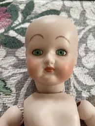 HANDMADE ANTIQUE BISQUE Doll With Jointed Wooden Body Victorian Oddity  Creepy $52.99