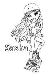 Printable Bratz Coloring Pages Sasha Free For Teenage Girls Letscolorit Com