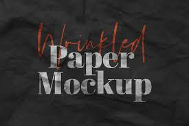 Download Wrinkled Paper Mockup In Stationery Mockups On Yellow Images Creative Store PSD Mockup Templates