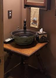 hand hammered copper bucket vessel etsy