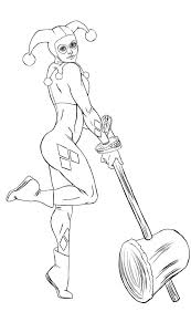 Harley quinn coloring pages clip art image best. Get This Harley Quinn Coloring Pages Printable 6fit