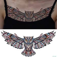 Download gambar tato simpel and use any clip art,coloring,png graphics. 24 13 8cm Dada Dada Kembali Burung Hantu Warna Tato Sementara Besar Body Art Perhiasan Liontin Tato Fashion Di Bawah Payudara Sementara Tato Aliexpress