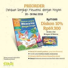 Cara mewarnai gradasi pemandangan berbagai hewan. Pre Order Panduan Lengkap Mewarnai Dengan Krayon Cikal Aksara