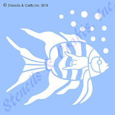 5 Fish Stencil Template Ocean Marine Nautical Etsy Fish Stencil Beach Stencils Marine Art