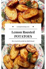 Easy Lemon Roasted Potatoes Recipe Lemon Roasted Potatoes Potato Side Dishes Roasted Potatoes