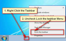 There are a few shortcuts for that. How To Permanently Lock And Unlock The Taskbar In Windows 7