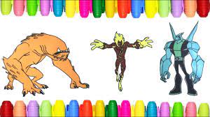 Profile openings ben 10 ultimate alien omniverse (opening #1) omniverse (opening #2) omniverse (opening #3) ben 10: Ben 10 Coloring Wildmutt Heatblast And Diamondhead Youtube