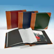Rustic leather photo albums | leather scrapbook albums. Heritage Classic 3 Traditional Photo Album Black Pages Harpers Photographic