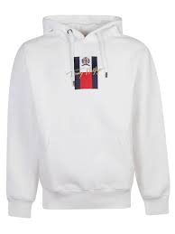 Tommy Hilfiger Logo Embroidered Hoodie In White Modesens Embroidered Hoodie Mens Sweatshirts Hoodie Hoodies