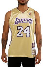 Mitchell & ness kobe bryant los angeles lakers gold/purple authentic reversible shorts. Los Angeles Lakers Kobe Bryant Hall Of Fame Authentic Jersey