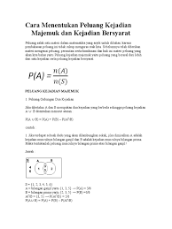 Memperoleh pendapatan yang tidak pasti c. Contoh Soal Materi Peluang Bersyarat Kelas 12 Semester 2 Pembahasan Jawabanku Id