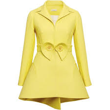 Delpozo Lemon Yellow Double Paper Twill Jacket Twill Jacket Beige Jacket Jackets